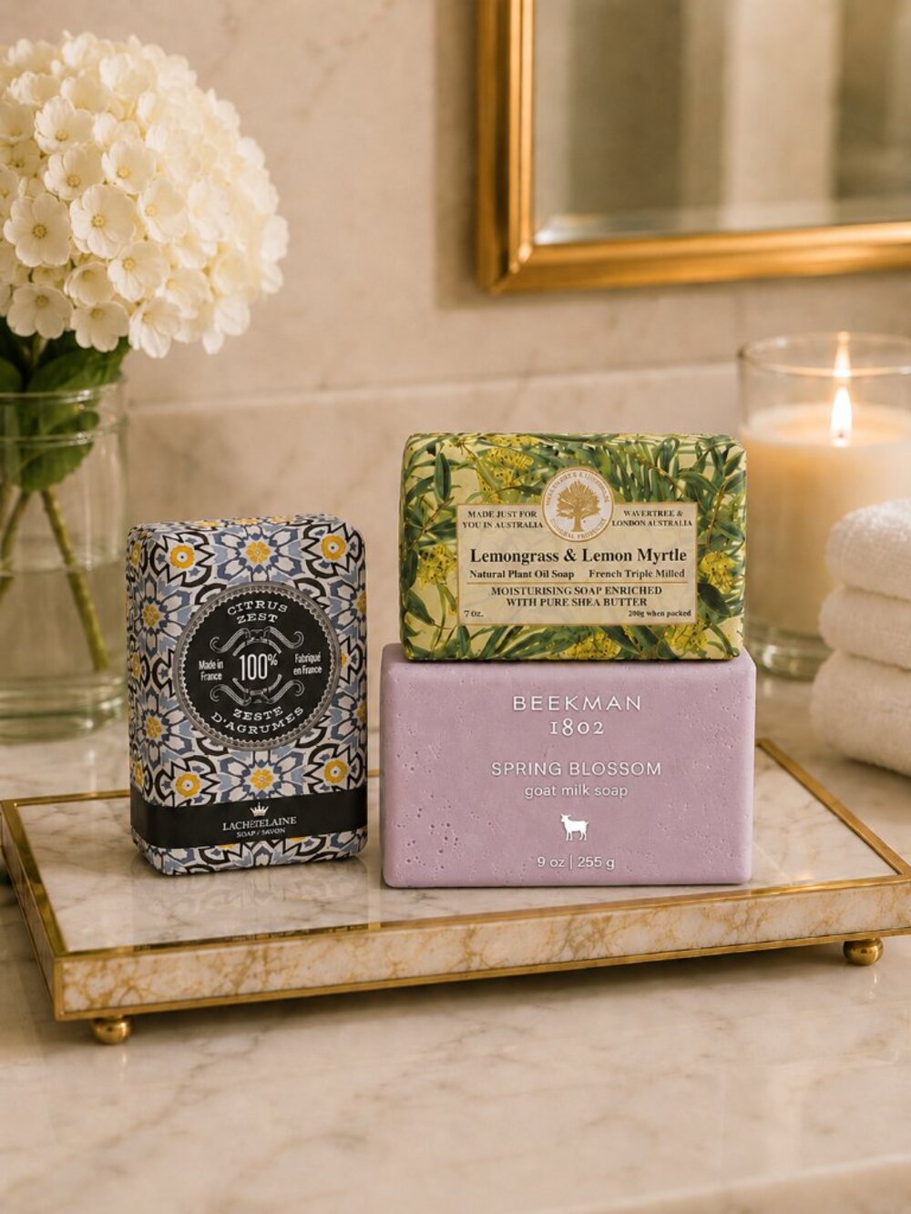 Luxury Artisan Soap Gift Bundle 3 Sealed Bars – Made in USA, Australia & France
